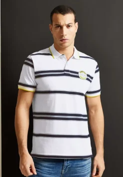Gestreiftes Piquee Poloshirt