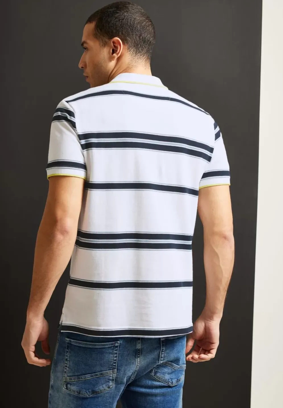 Gestreiftes Piquee Poloshirt