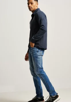 Gewaschenes Polo Sweatshirt