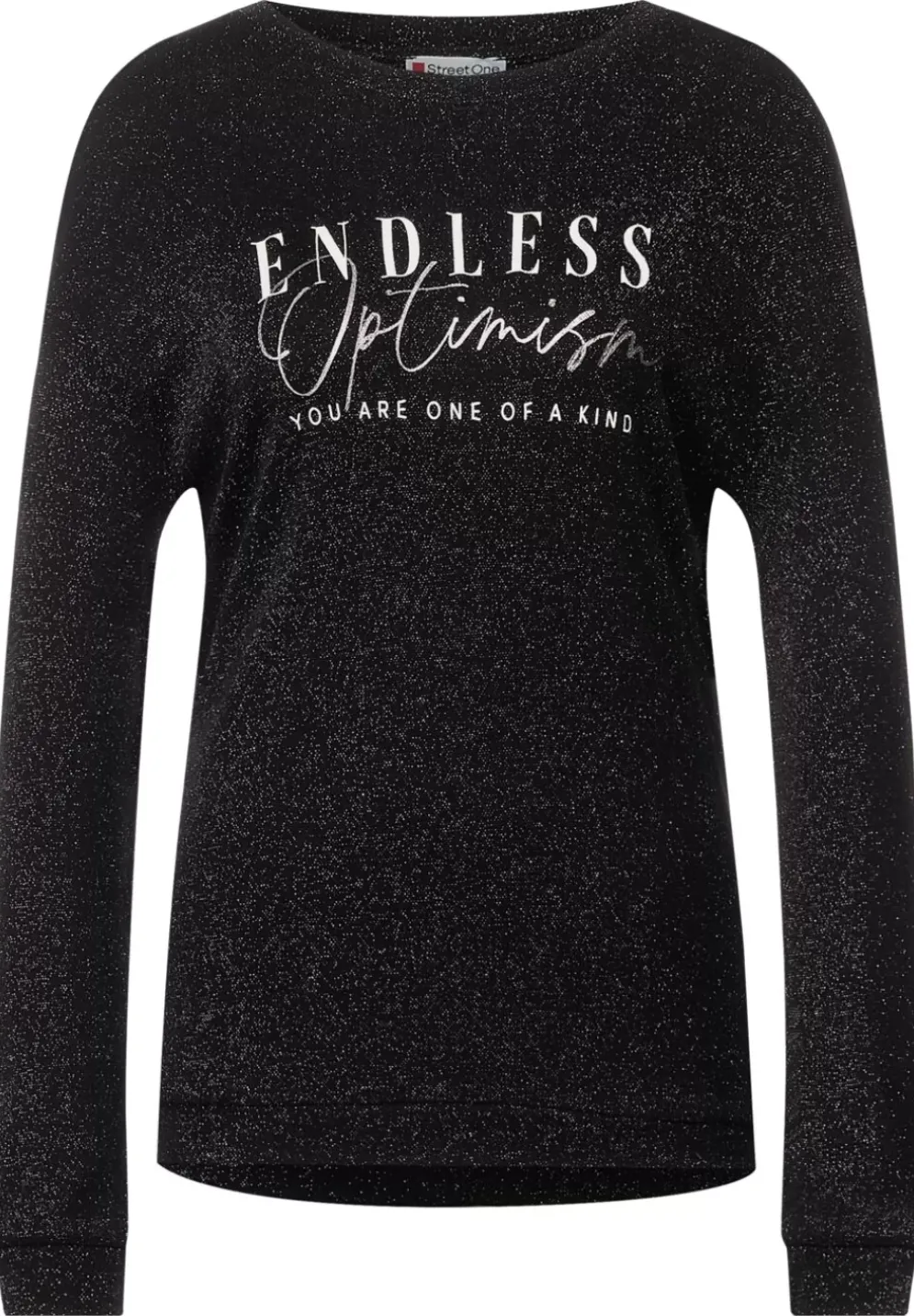 Glanzendes Shirt Mit Wording