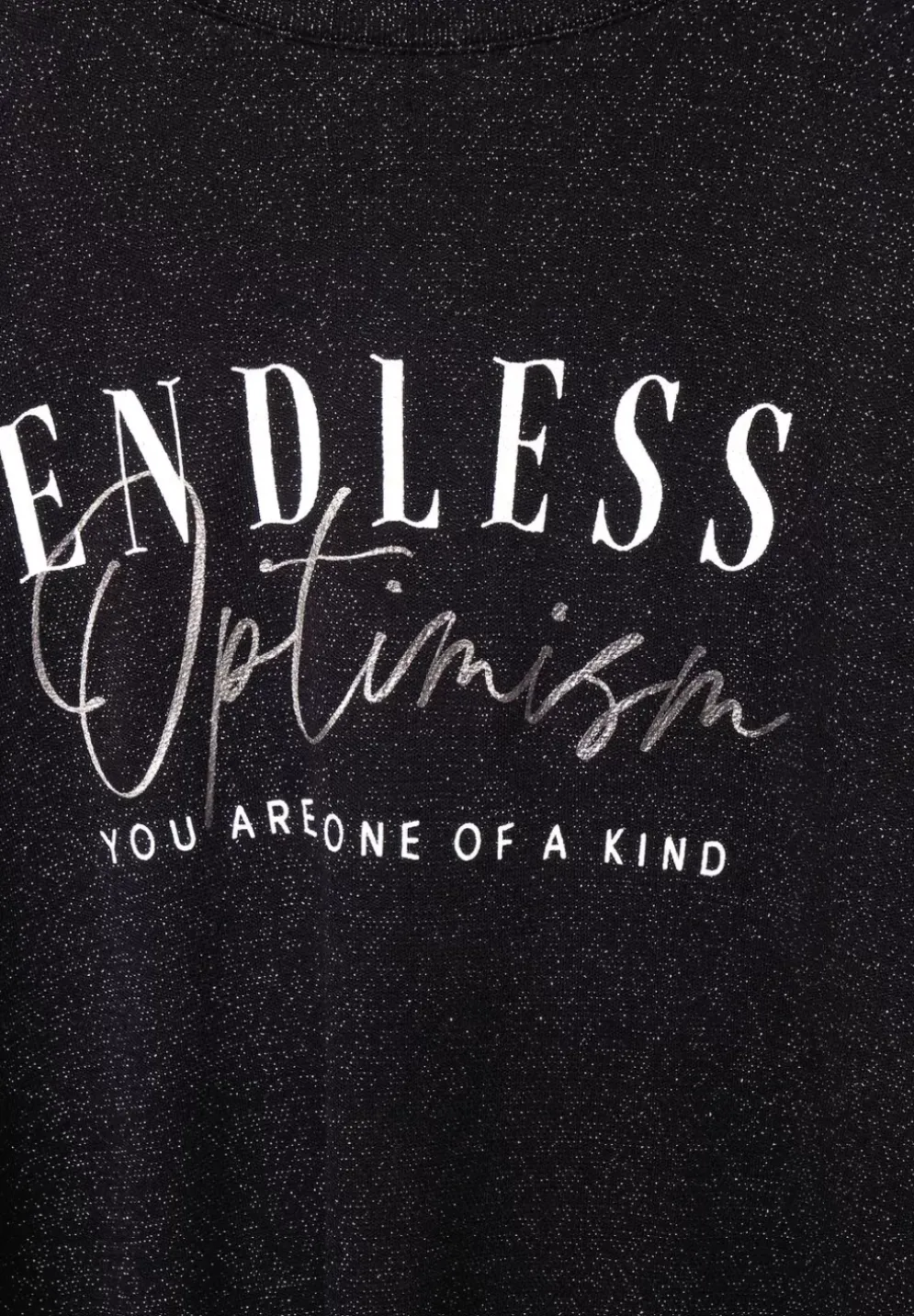 Glanzendes Shirt Mit Wording