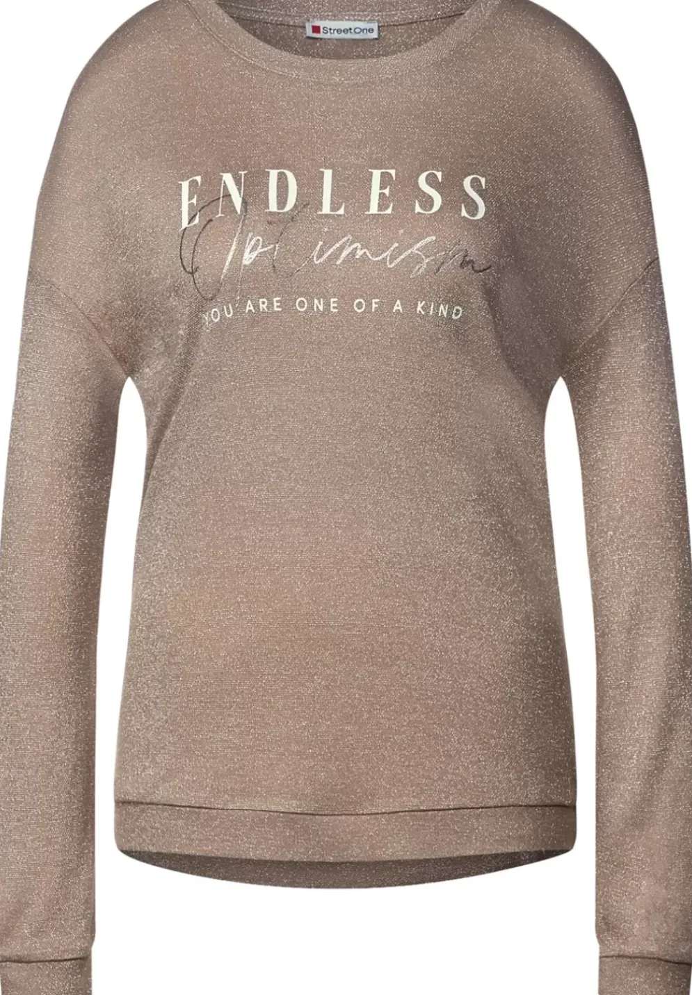 Glanzendes Shirt Mit Wording