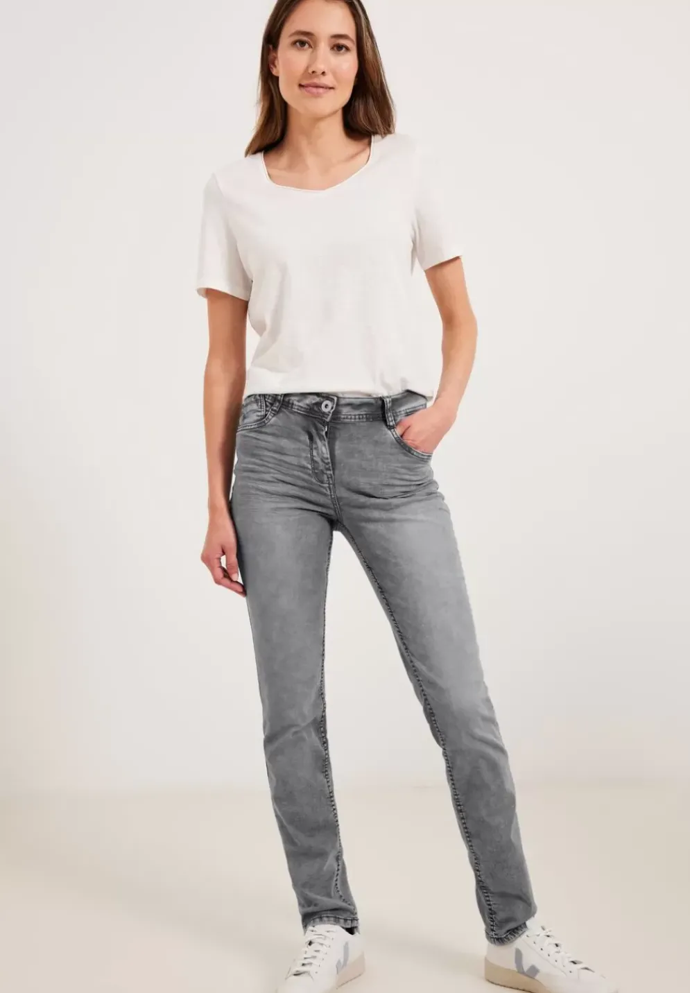 Graue Slim Fit Jeans