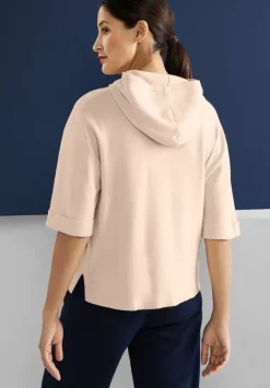 Halbarm Kapuzenpullover