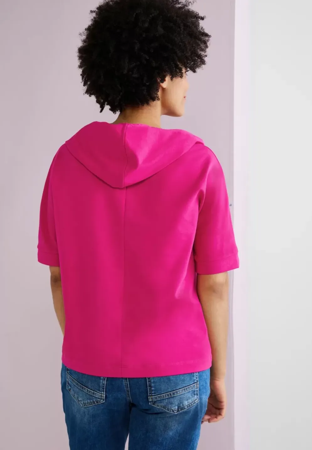 Halbarm Kapuzenshirt