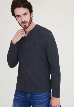 Henley Shirt In Unifarbe
