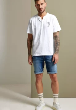 Henleyshirt In Garment Dye