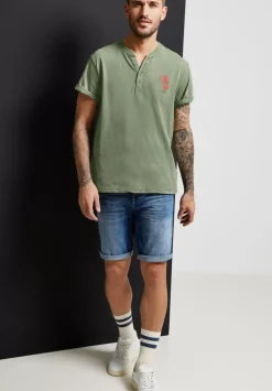 Henleyshirt In Garment Dye