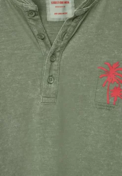 Henleyshirt In Garment Dye