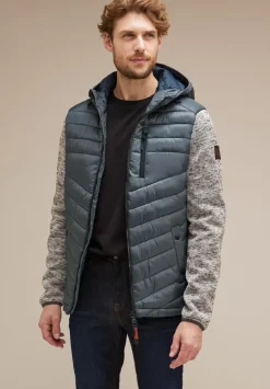 Jacke Im Materialmix