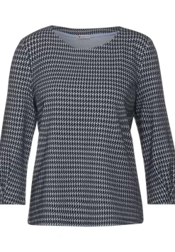 Jacquardshirt Mit 3/4 Armel