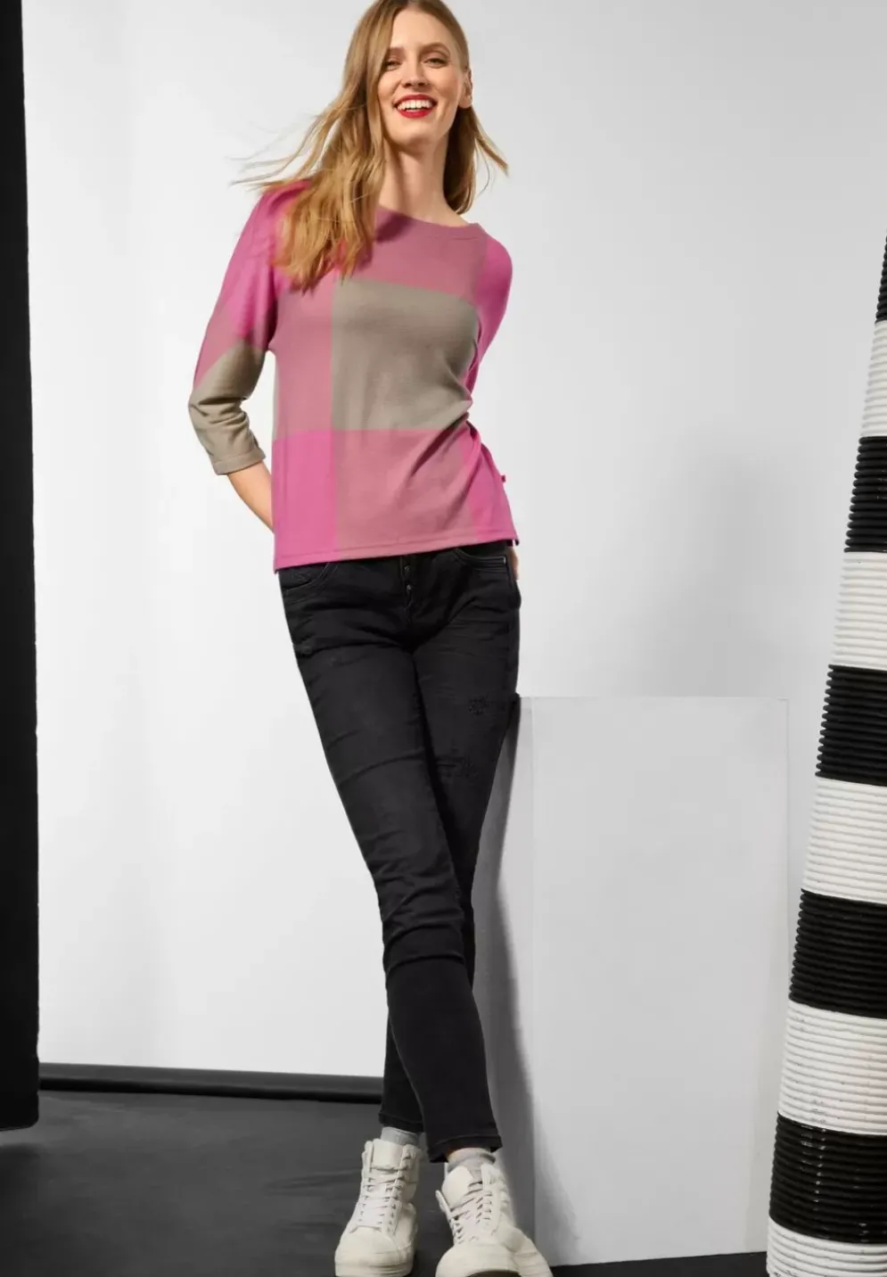 Jacquardshirt Mit Karomuster