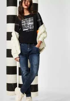 Jacquardshirt Mit Partprint
