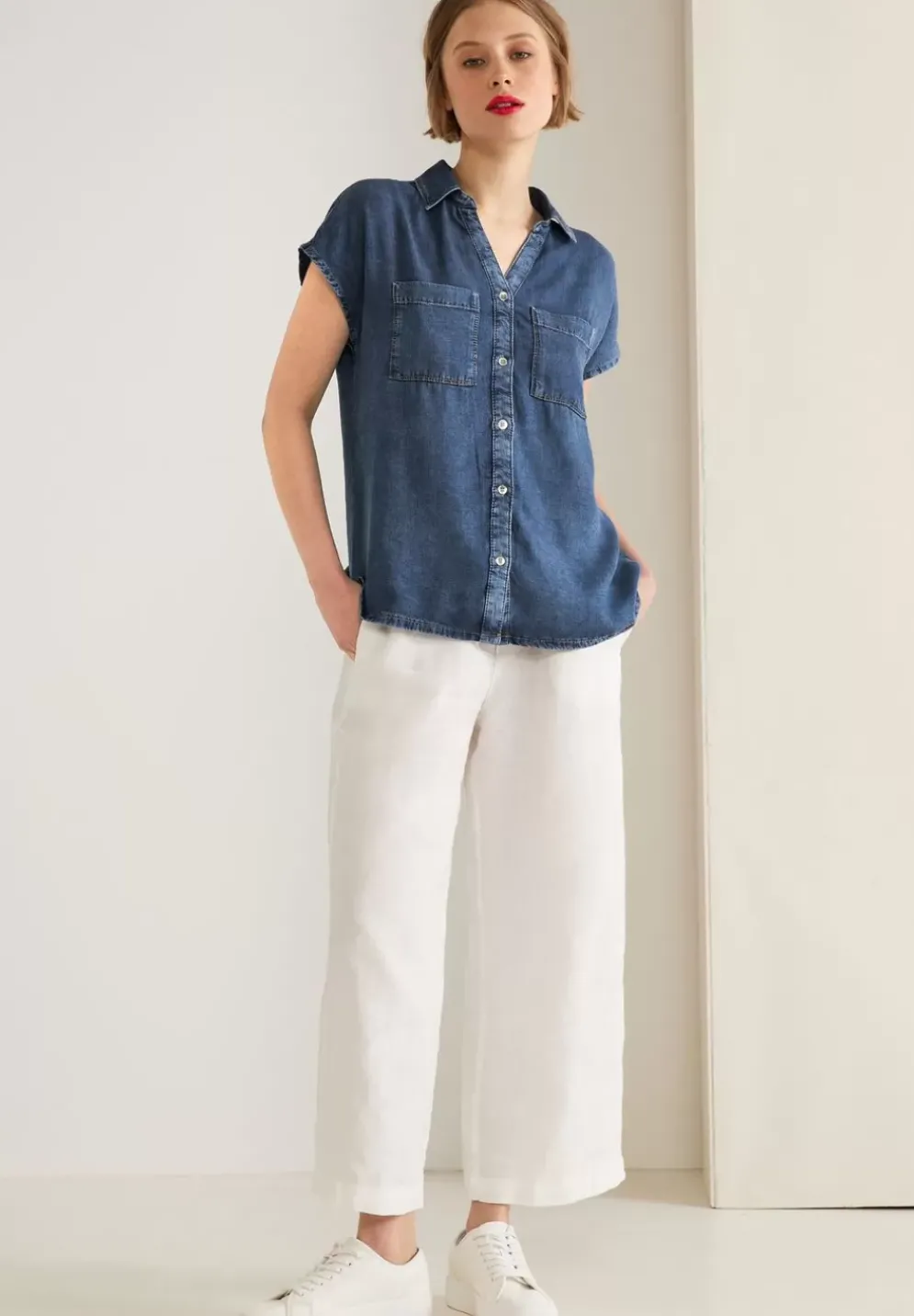 Jeansbluse In Blau