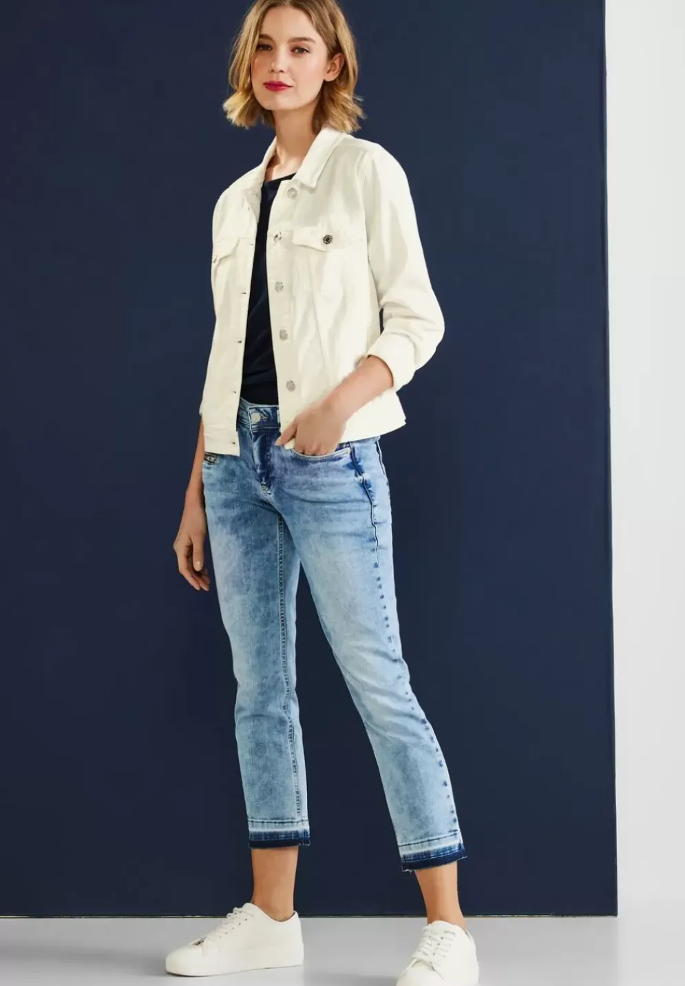 Jeansjacke In Ecru