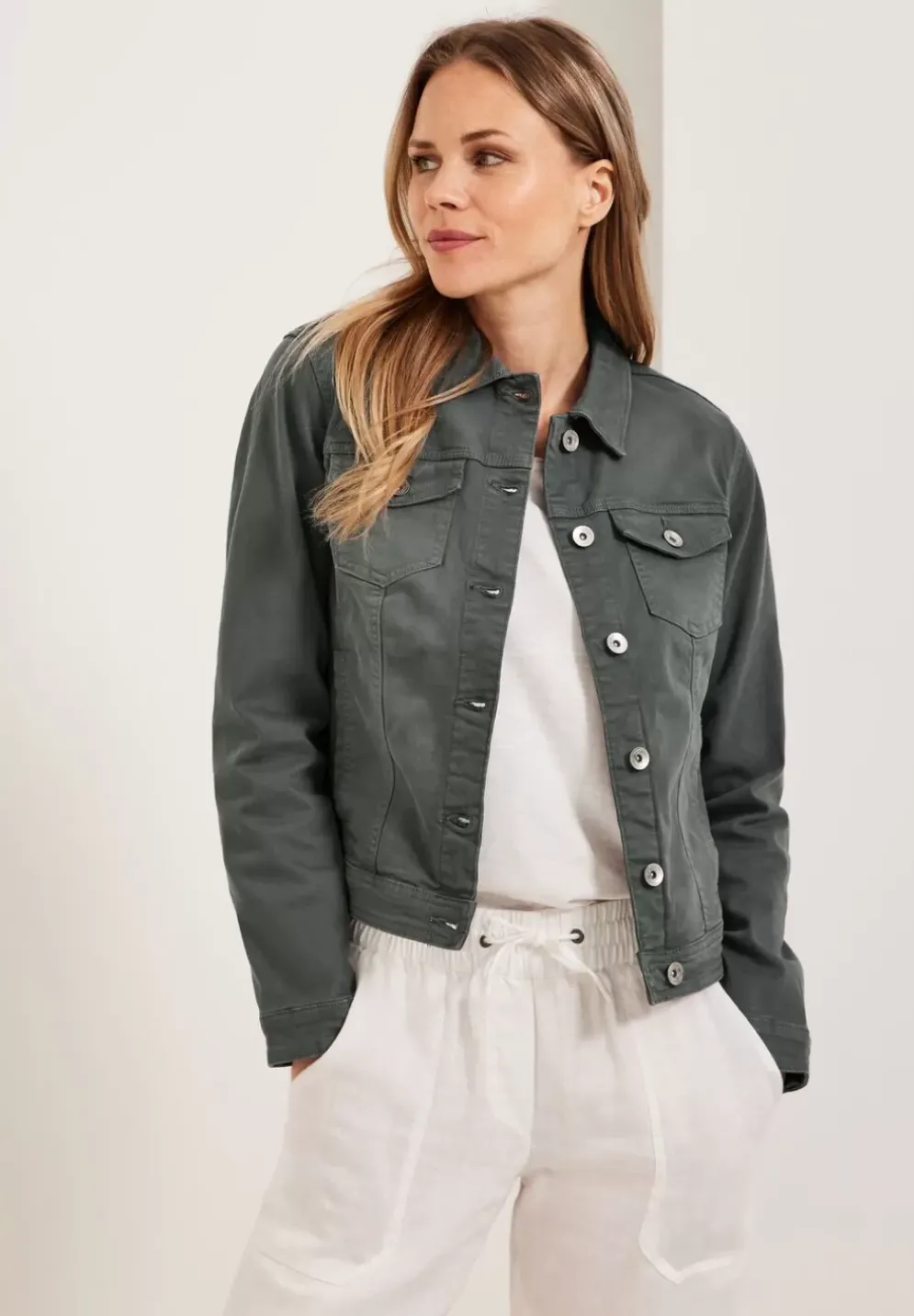 Jeansjacke In Garment Dye