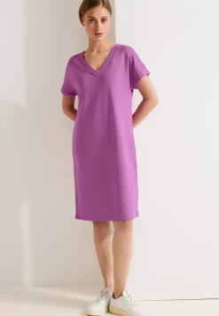 Jersey Kleid In Unifarbe