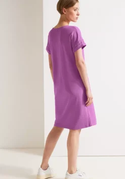 Jersey Kleid In Unifarbe