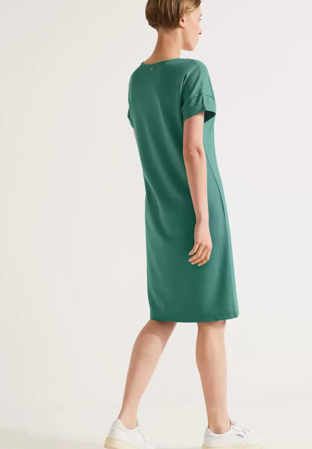 Jersey Kleid In Unifarbe