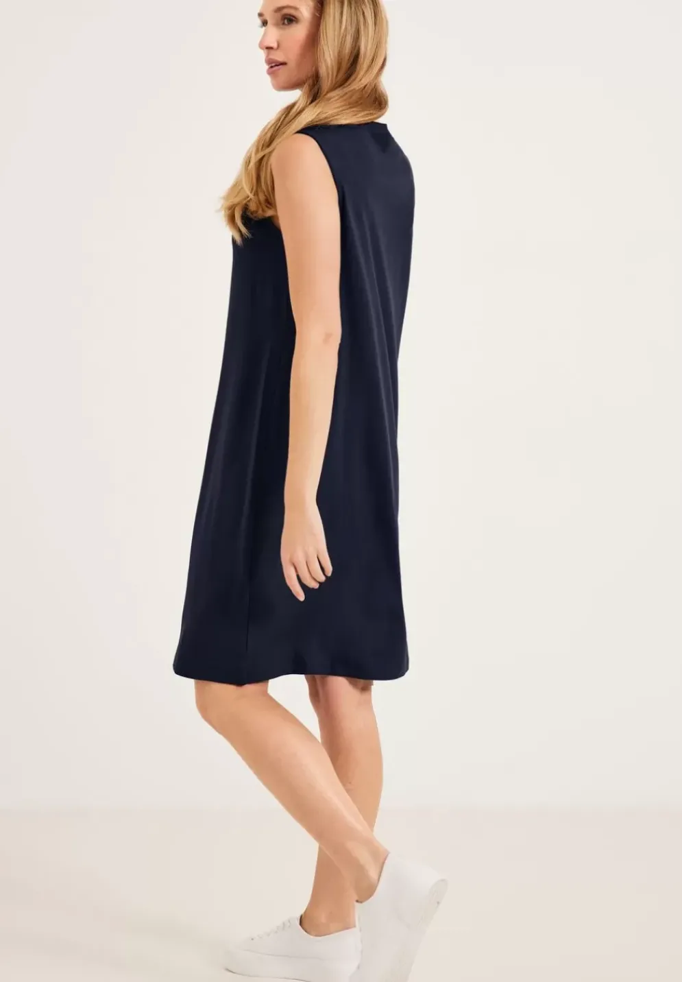 Jersey Kleid In Unifarbe