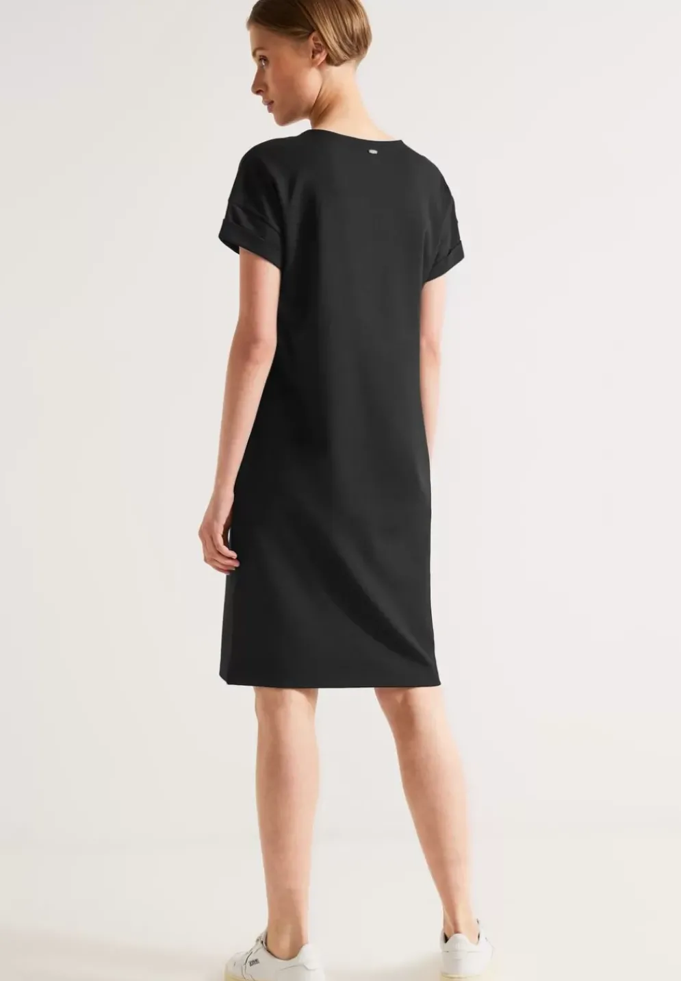 Jersey Kleid In Unifarbe