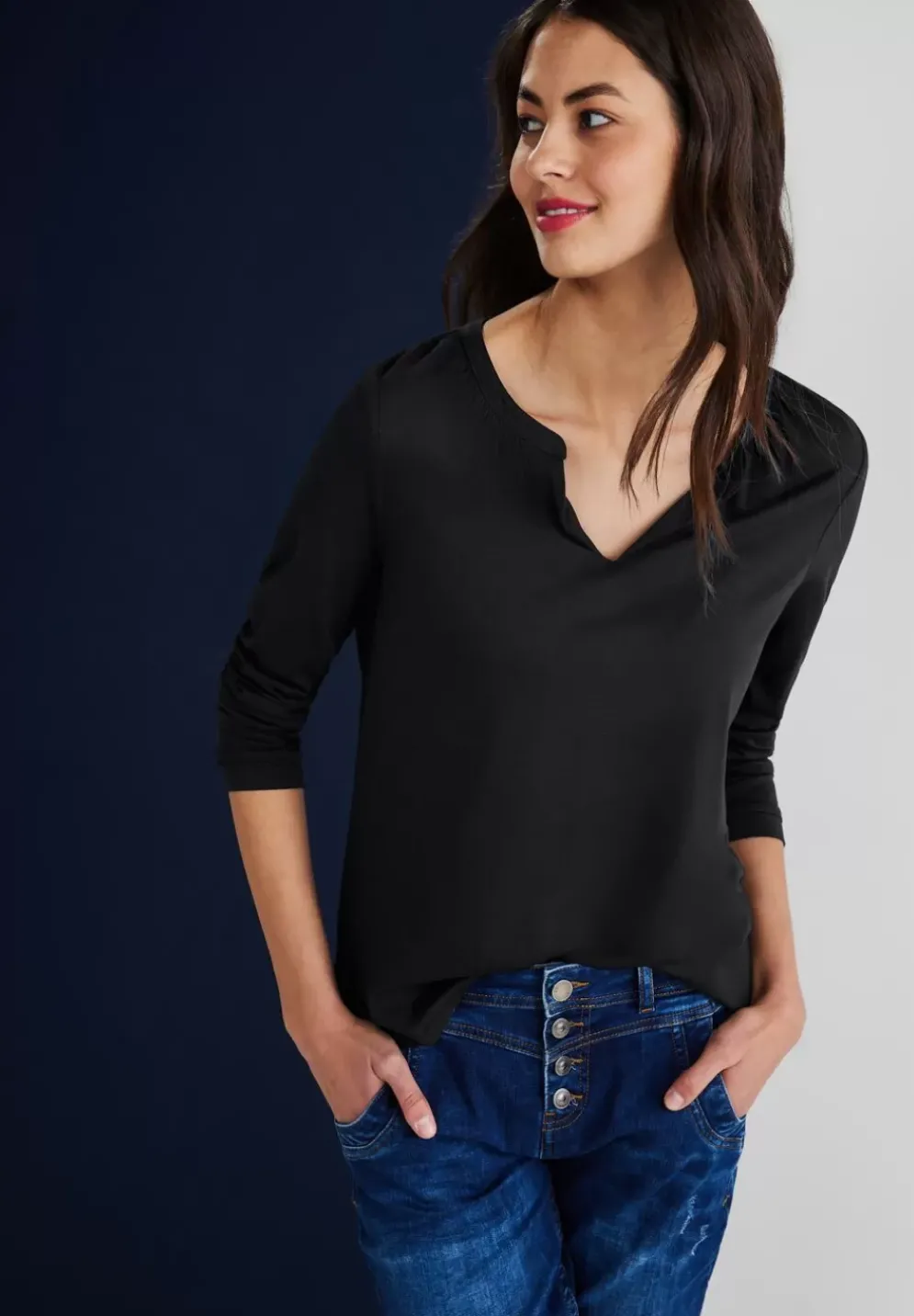 Jersey Shirt In Unifarbe