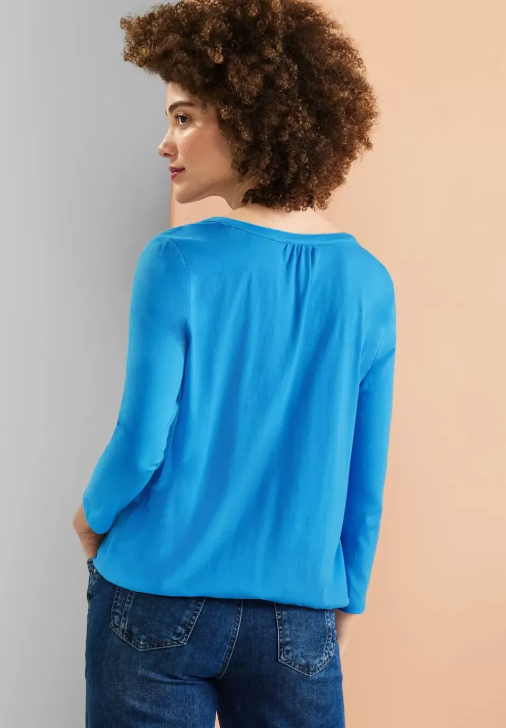 Jersey Shirt Mit 3/4 Armel