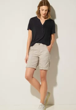 Jersey Shirt Mit Knopfleiste