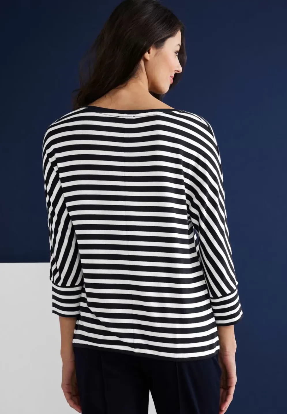 Jersey Shirt Mit Streifen