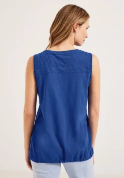 Jersey Spitzendetail Top