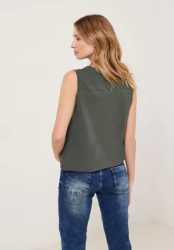 Jersey Spitzendetail Top