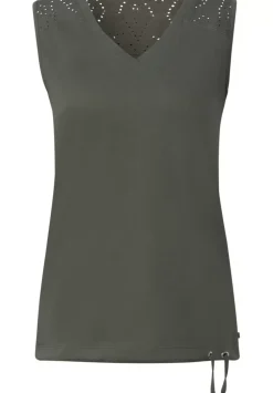 Jersey Spitzendetail Top