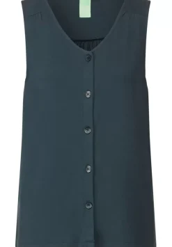 Jersey Top Mit Knopfleiste