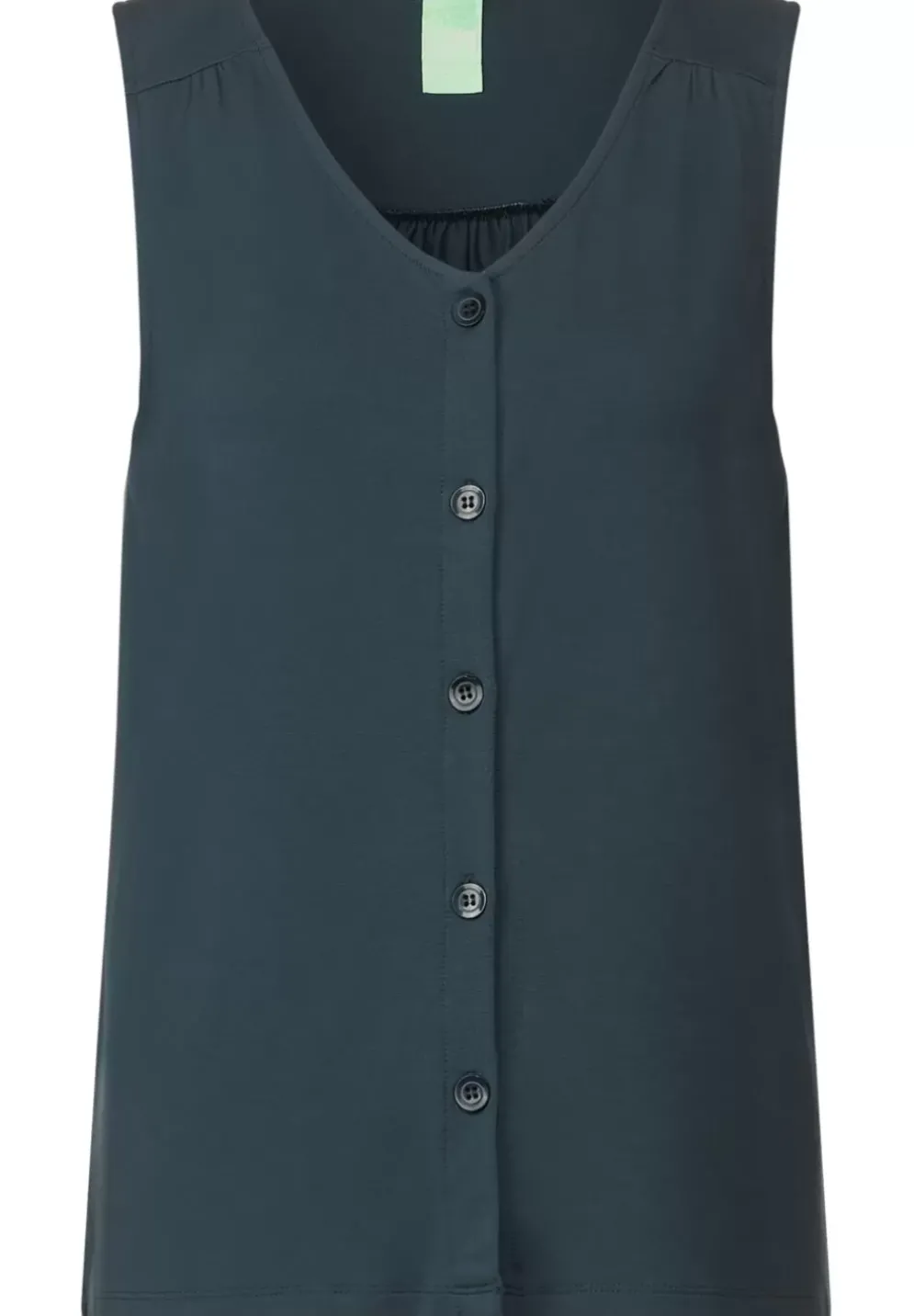 Jersey Top Mit Knopfleiste