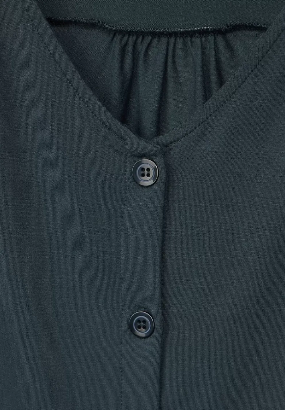 Jersey Top Mit Knopfleiste
