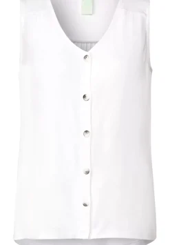 Jersey Top Mit Knopfleiste