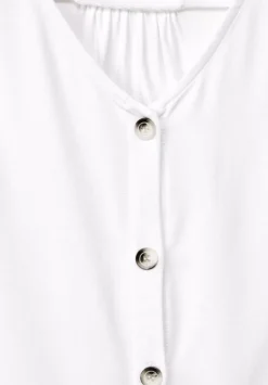 Jersey Top Mit Knopfleiste