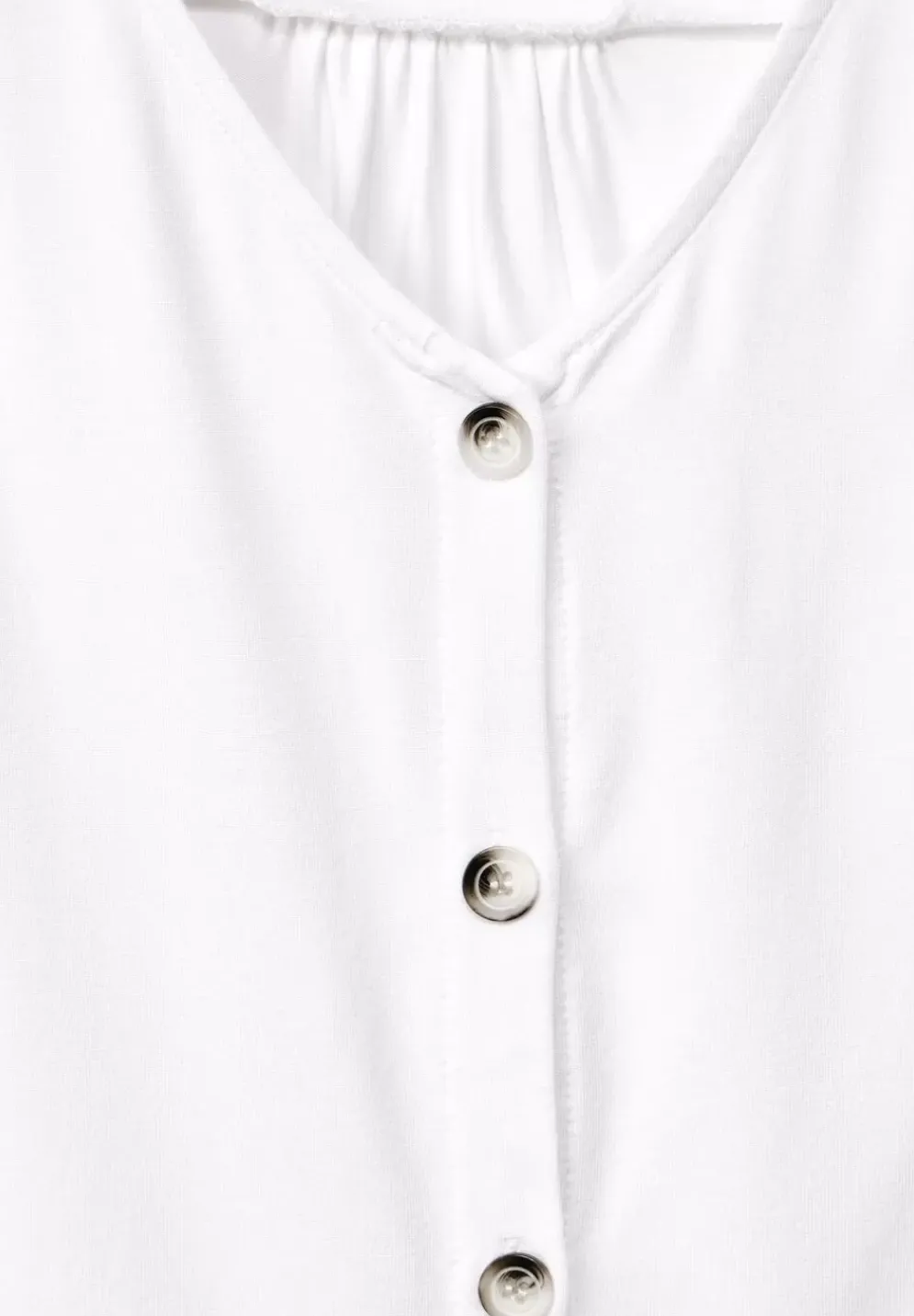 Jersey Top Mit Knopfleiste