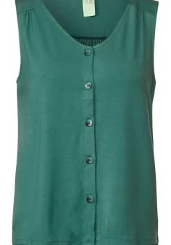 Jersey Top Mit Knopfleiste