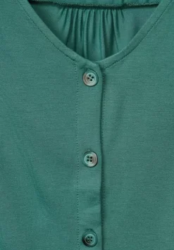 Jersey Top Mit Knopfleiste