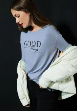 Jersey T-Shirt Mit Wording
