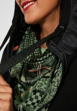 Kapuzenjacke Im Materialmix