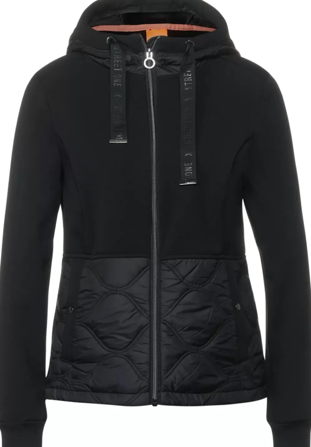 Kapuzenjacke Im Materialmix