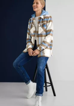 Karierte Overshirtjacke