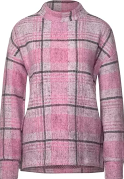 Kariertes Stehkragenshirt