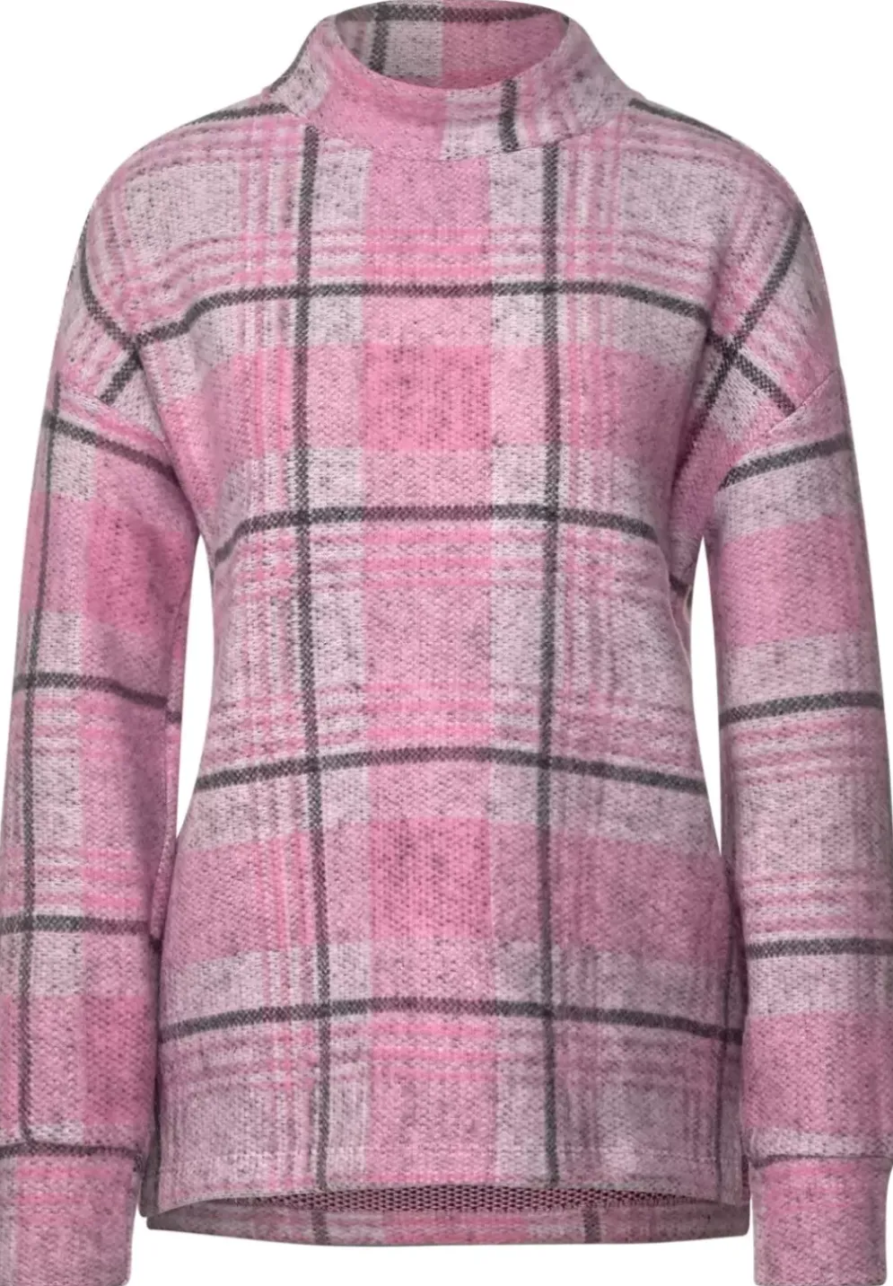Kariertes Stehkragenshirt