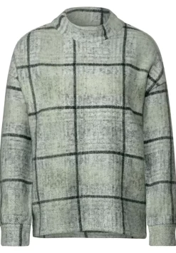 Kariertes Stehkragenshirt