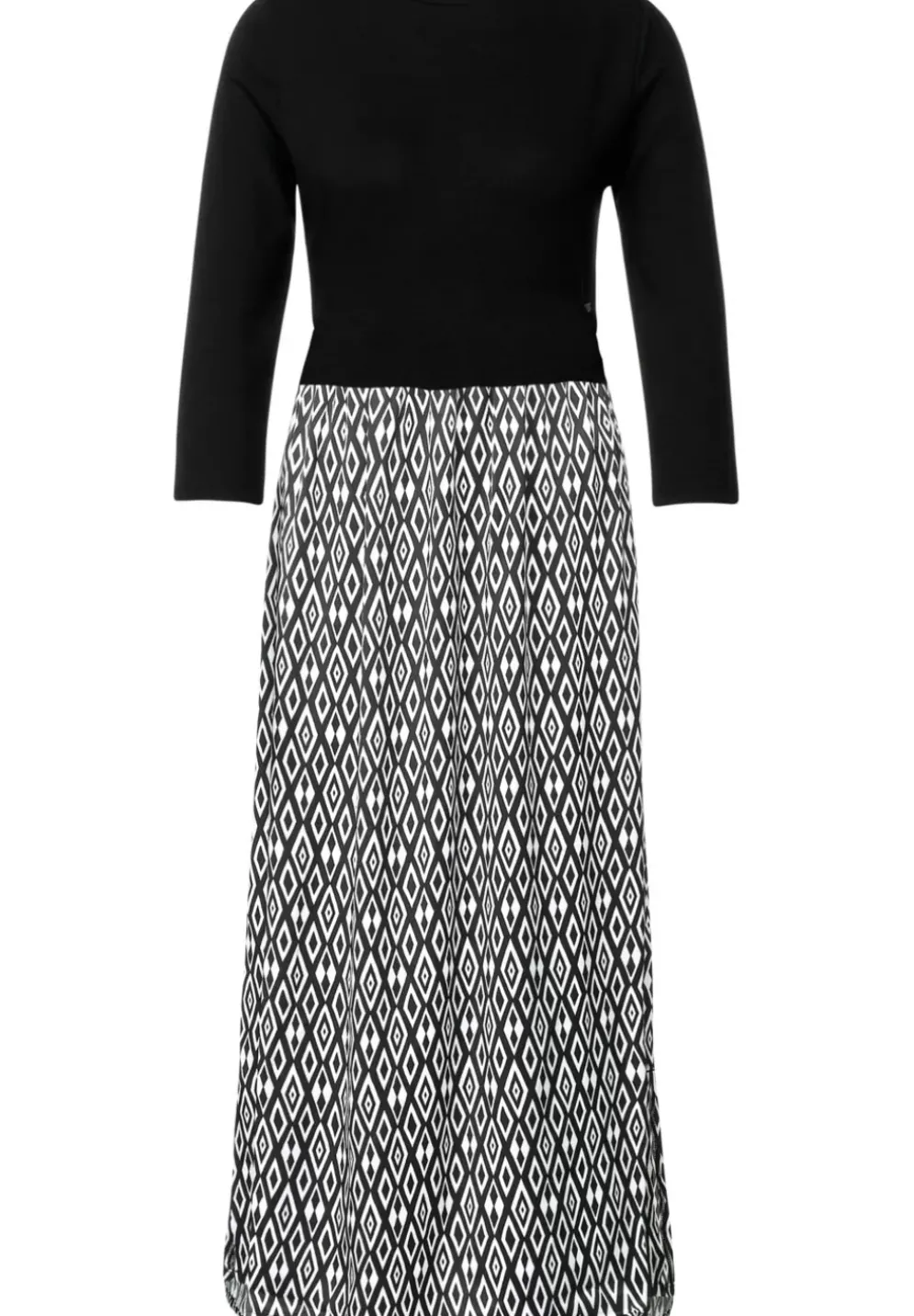 Kleid Im Materialmix