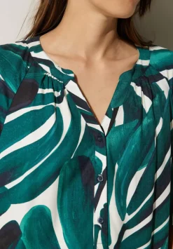 Kleid Mit Palmenprint