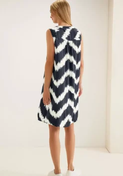 Kleid Mit Zick Zack Print